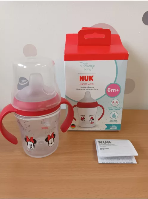 NUK Perfect Match ivástanuló palack, 6+ hó, 150 ml,  Disney Minnie Mouse, 1 db OUTLET termék