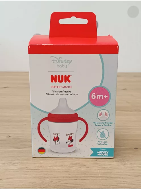 NUK Perfect Match ivástanuló palack 6+ hó 150 ml, Disney Minnie Mouse, 1 db OUTLET termék