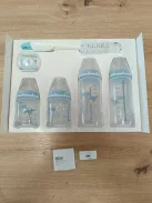 NUK First Choice Perfect Start cumisüveg ajándékszett újszülötteknek, 0–6 hónap, Bálna OUTLET termék