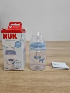NUK First Choice+ cumisüveg  6–18 hónap hőérzékelős 150 ml, bálna mintás OUTLET termék