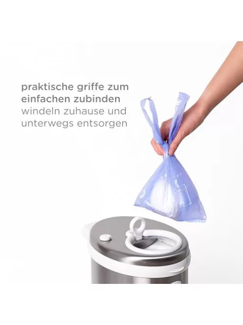 Ubbi eldobható pelenkatasak, levendula illatú, könnyen összekötözhető füllel, 200 darab OUTLET termék