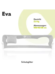   Lionelo Eva leesésgátló rács gyerekágyhoz, 150 x 42 cm OUTLET termék