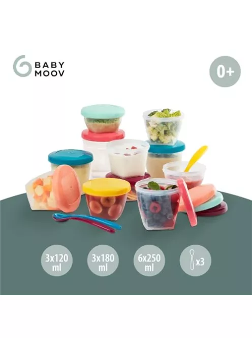Babymoov Babybols ételtároló edények bébiételhez, légmentesen záródó csavaros tetővel OUTLET termék