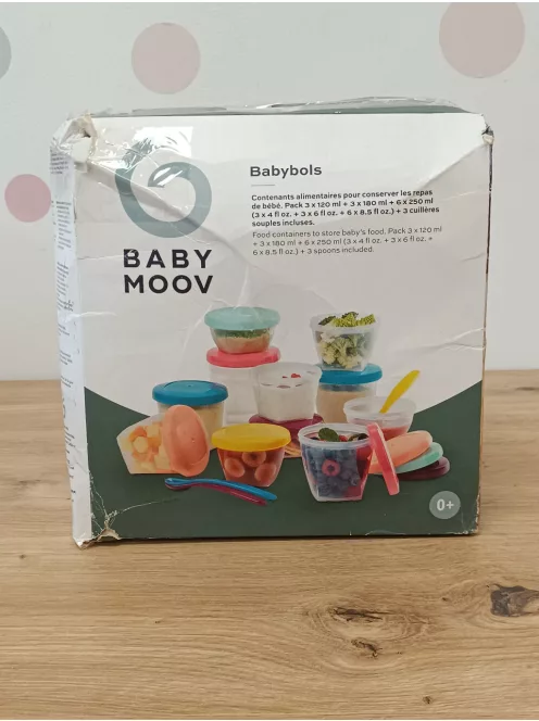 Babymoov Babybols ételtároló edények bébiételhez, légmentesen záródó csavaros tetővel OUTLET termék