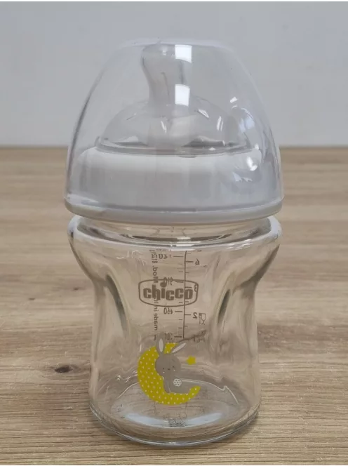 Chicco Natural Feeling kólika elleni üvegből cumisüveg 0+ hónapos kortól, 150 ml OUTLET termék