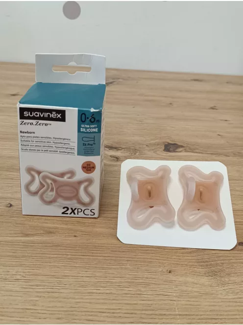 Suavinex Zero Zero cumi újszülötteknek, 2 db-os, 0–6 hó, hipoallergén, szilikon, medium OUTLET termék