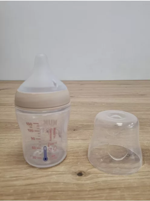 NUK Perfect Match cumisüveg  0+ hó 150 ml  hőérzékelős, majom mintás, 1 db OUTLET termék