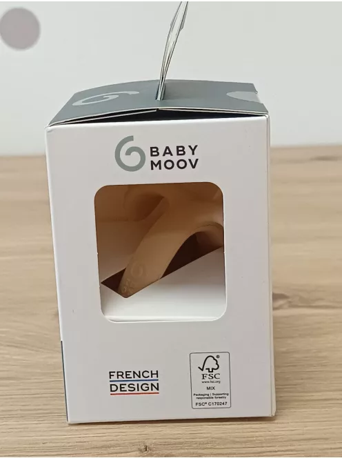 Babymoov 2 az 1-ben szilikon tanulókanál és rágóka – bézs OUTLET termék
