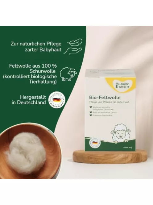 Grünspecht bio juhgyapjú lanolintartalommal, baba és mama ápolásra, 50 g OUTLET termék