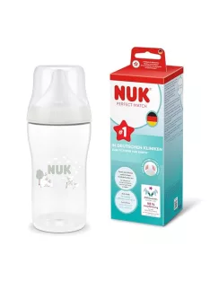   NUK Perfect Match cumisüveg 3+ hónapos kortól 260 ml hőérzékelős, bárány OUTLET termék