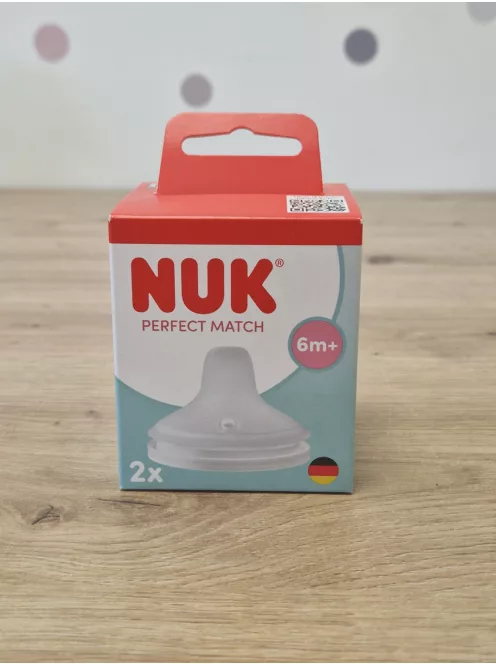NUK Perfect Match itatócsőr tanulópohárhoz  6 hónapos kortól  Szilikon  2 db OUTLET termék