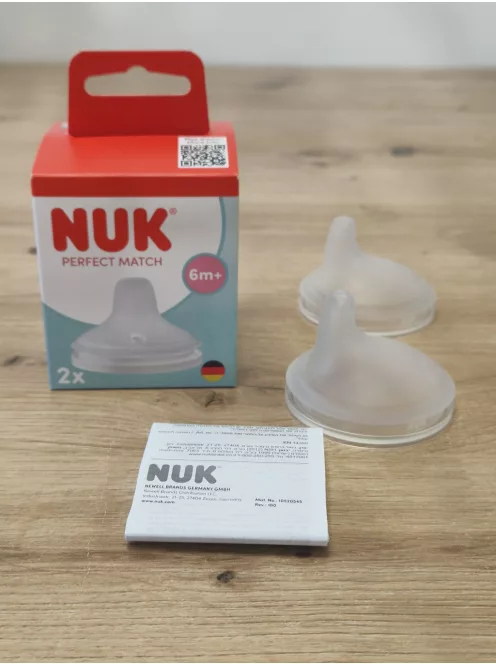 NUK Perfect Match itatócsőr tanulópohárhoz  6 hónapos kortól  Szilikon  2 db OUTLET termék