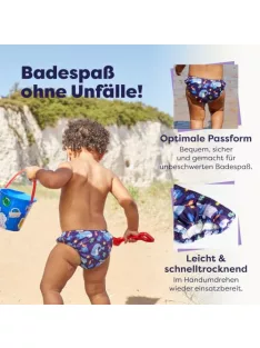   Bambino Mio újrahasználható úszópelenka, Spritz, 0-6 hónap, strandolási alapdarab babáknak és kisgyermekeknek, fiúknak OUTLET termék