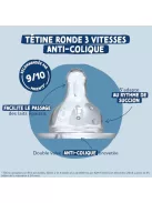DODIE 4 db cumisüveg újszülötteknek, kerek anti-kólikás etetőcumival (2 x 150 ml és 2 x 270 ml) + 1 cumi újszülötteknek OUTLET termék