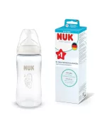 NUK First Choice+ cumisüveg  6–18 hónap hőérzékelős 240 ml csikóhal mintás OUTLET termék