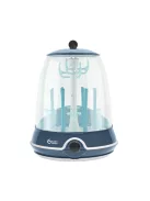 Babymoov 2-in-1 gőzsterilizáló cumisüvegekhez Turbo Plus - 99%-ban eltávolítja a baktériumokat, csepegtető állvánnyal, 6 üveghez, 6 perces gyorssterilizálás OUTLET termék