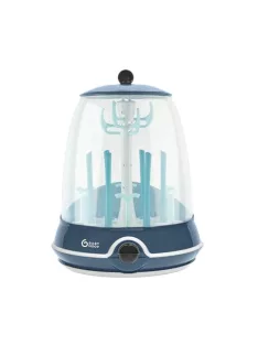   Babymoov 2-in-1 gőzsterilizáló cumisüvegekhez Turbo Plus - 99%-ban eltávolítja a baktériumokat, csepegtető állvánnyal, 6 üveghez, 6 perces gyorssterilizálás OUTLET termék