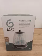 Babymoov 2-in-1 gőzsterilizáló cumisüvegekhez Turbo Plus - 99%-ban eltávolítja a baktériumokat, csepegtető állvánnyal, 6 üveghez, 6 perces gyorssterilizálás OUTLET termék