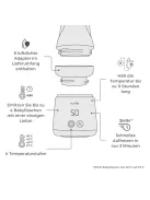 Nuvita hordozható, akkumulátoros cumisüveg-melegítő keverőfunkcióval 4 hőmérséklet-beállítás,6 adapterrel OUTLET termék