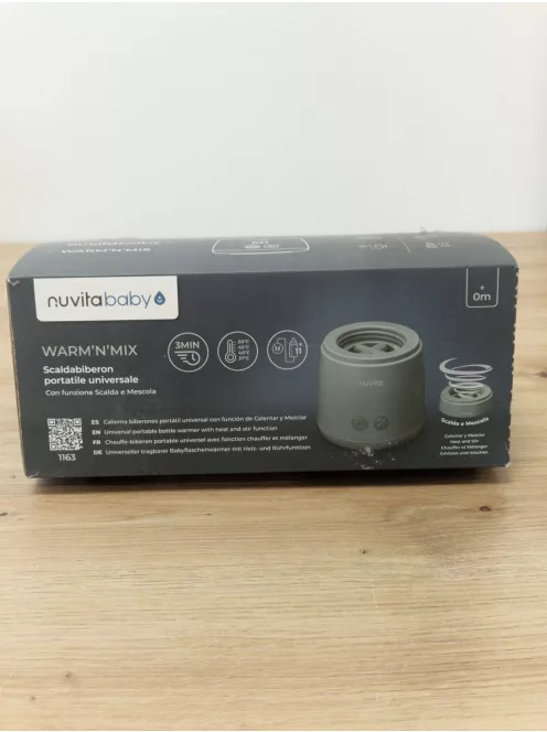 Nuvita hordozható, akkumulátoros cumisüveg-melegítő keverőfunkcióval 4 hőmérséklet-beállítás,6 adapterrel OUTLET termék
