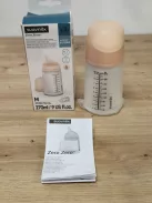 Suavinex Zero Zero anti-kolik cumisüveg, szilikon etetőcumival (M), 3 hónapos kortól, 270 ml OUTLET termék