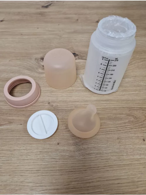 Suavinex Zero Zero anti-kolik cumisüveg, szilikon etetőcumival (M), 3 hónapos kortól, 270 ml OUTLET termék