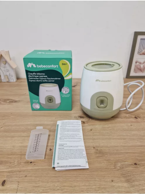 Bebeconfort Express elektromos cumisüveg-melegítő, fehér-zöld OUTLET termék