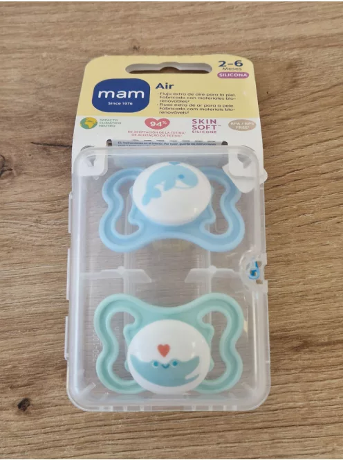 Mam Air szilikon cumi szett, 2db 2-6 hó OUTLET termék