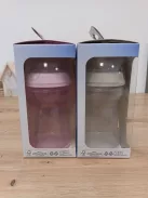 Chicco Natural Feeling anti-kólikás cumisüveg 6+ hó, 2 db, 330 ml, rózsaszín és szürke OUTLET termék