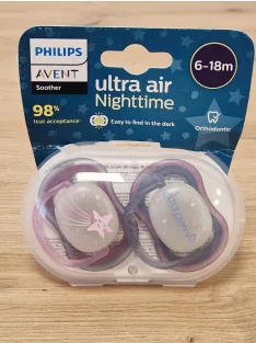   Philips AVENT ultra air  2 darabos csomag, BPA-mentes, sötétben világító cumi 6-18 hó OUTLET termék