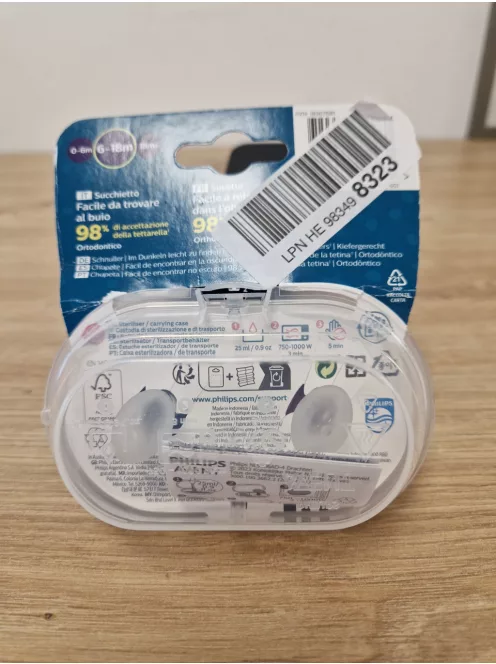 Philips AVENT ultra air  2 darabos csomag, BPA-mentes, sötétben világító cumi 6-18 hó OUTLET termék