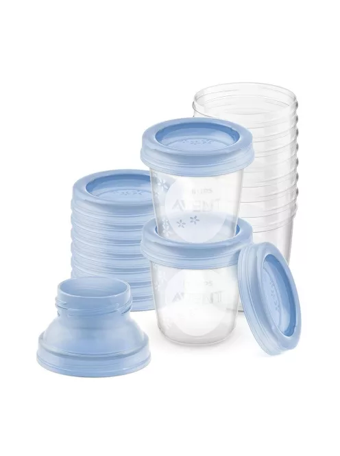 Philips AVENT anyatej-tároló , tárolópoharak fedéllel 10 db OUTLET termék