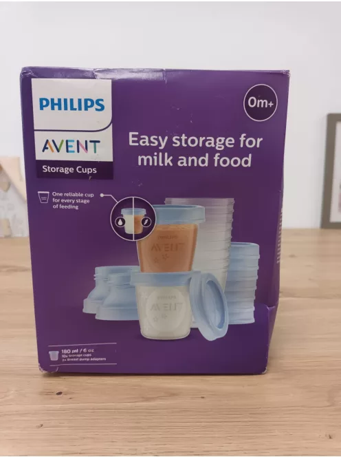 Philips AVENT anyatej-tároló , tárolópoharak fedéllel 10 db OUTLET termék