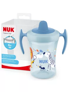   NUK Trainer Cup itatópohár  230 ml BPA-mentes kék zebra, műanyag OUTLET termék