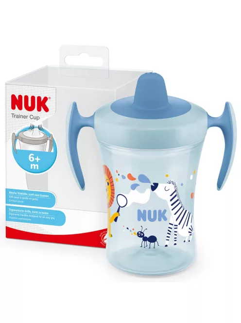 NUK Trainer Cup itatópohár  230 ml BPA-mentes kék zebra, műanyag OUTLET termék