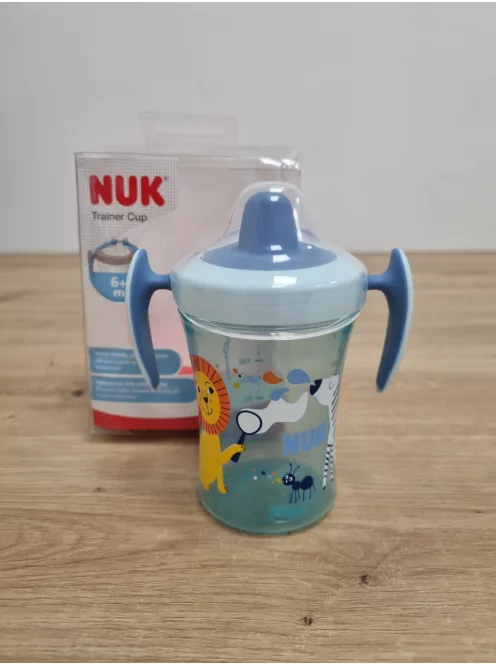NUK Trainer Cup itatópohár  230 ml BPA-mentes kék zebra, műanyag OUTLET termék
