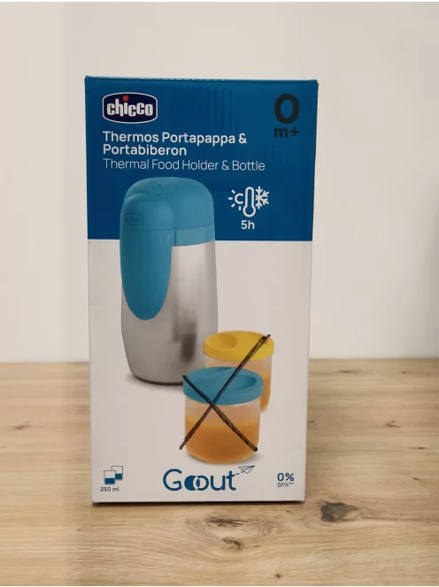 Chicco hőtartó edény, termobögre ételhez, péphez és bébiételhez OUTLET termék