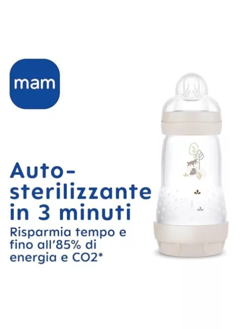 MAM Easy Start  320 ml, cumisüveg 4+ hónapos kortól, 3-as méretű itatócumival OUTLET termék