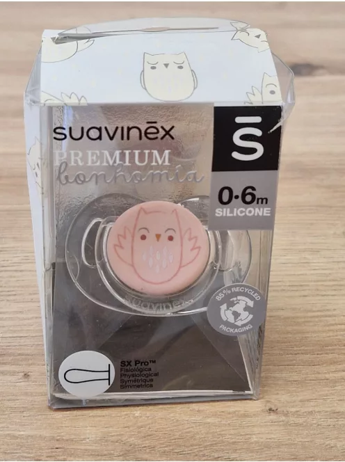Suavinex  fiziológiás cumi - szimmetrikus SX Pro cumifejjel szilikon cumi, 0-6 hónapos babáknak OUTLET termék