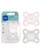 MAM Comfort cumi 0-3 hónap, 2 darabos szett, rózsaszín/vaj szinu OUTLET termék