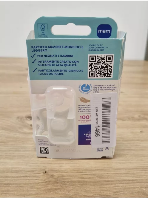 MAM Comfort cumi 0-3 hónap, 2 darabos szett, rózsaszín/vaj szinu OUTLET termék