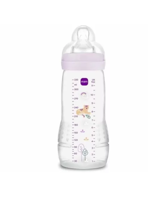 Mam Easy Active 330ml-es cumisüveg 6 hónapos kortól lila színű OUTLET termék