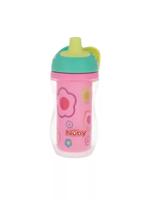 Nuby itatópohár, 270 ml, 6 hó kortól, virágmintás OUTLET termék