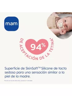   Mam Supreme Night cumi, 2-6, szilikon, rózsaszín, 2 darab OUTLET termék