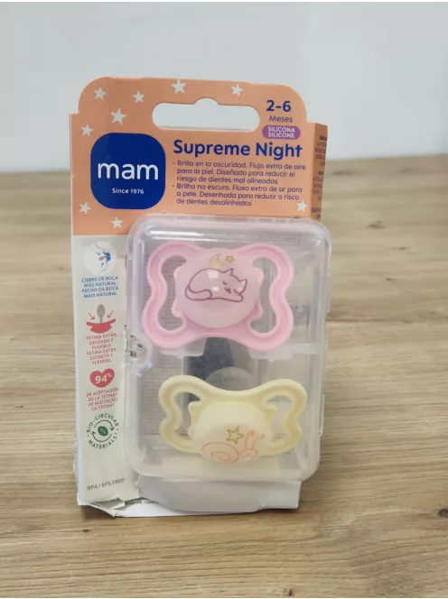 Mam Supreme Night cumi, 2-6, szilikon, rózsaszín, 2 darab OUTLET termék