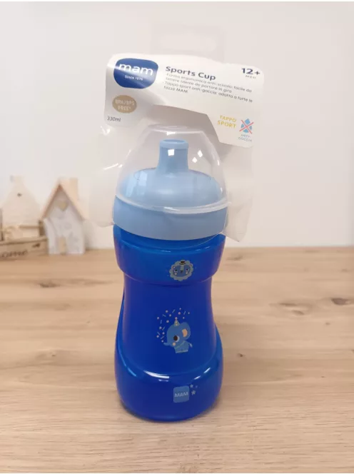 MAM Sports Cup itatópohár, 12+ hónapos kortól, 330 ml, világoskék OUTLET termék