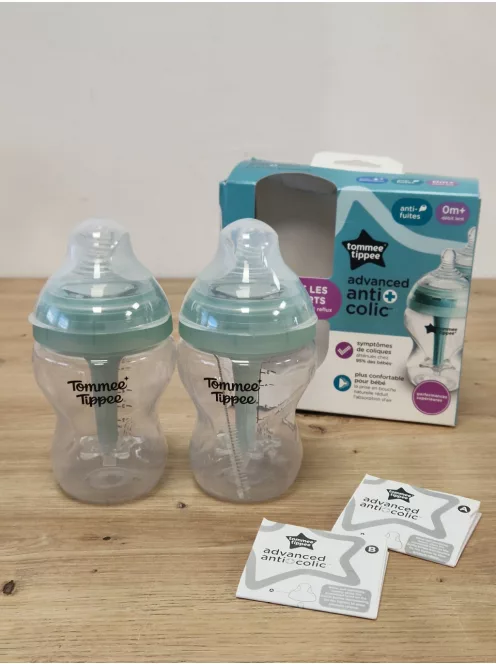 Tommee Tippee Anti-Colic cumisüveg szett 0+hó, 2x260ml OUTLET termék