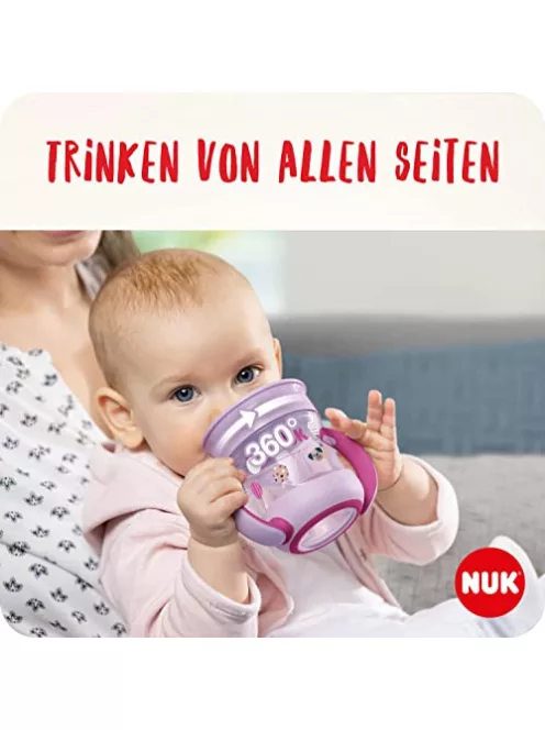 NUK Mini Magic Cup Night itatópohár, 6+ hónap,160 ml Rózsaszín OUTLET termék