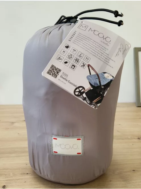 Moovo prémium bélelt bundazsak babakocsiba  0-6 hónapos korig 80 cm, kutya mintával a fejrésznél OUTLET termék
