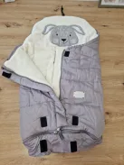 Moovo prémium bélelt bundazsak babakocsiba  0-6 hónapos korig 80 cm, kutya mintával a fejrésznél OUTLET termék
